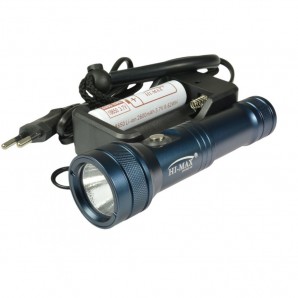 HI-MAX latarka H5 niebieska zestaw, 1100lm