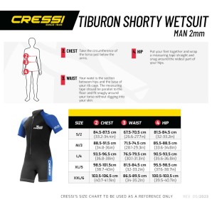 Cressi Tiburon Shorty Man – męska pianka neoprenowa shorty