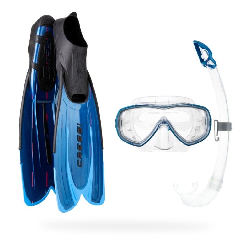Cressi Agua + Onda + Mexico – zestaw do snorkelingu | Maska, fajka i płetwy