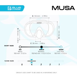 Cressi Musa - maska bezramkowa do snorkelingu