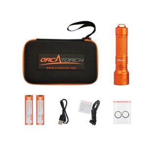 OrcaTorch ORCA7 3000 lm – kompaktowa latarka nurkowa USB-C
