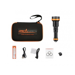 OrcaTorch ZD710 MK2 1500 lm – latarka nurkowa Turbo USB-C
