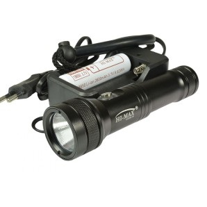 Latarka nurkowa HI-MAX H5 1100 lm – zestaw z ładowarką