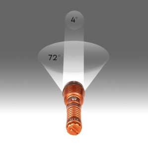 Tecline Zoom 1500 lm – czarna latarka nurkowa LED